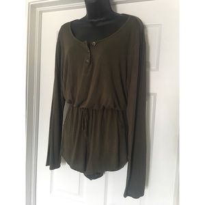 Army Green Short Romper